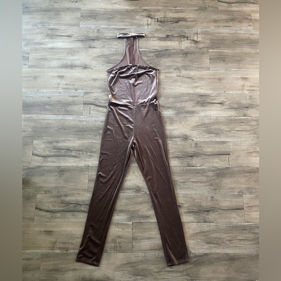 L.A. Baby Jumpsuit - Coco Suede One Piece Fashion Sleeve Less Attached Choker - Picture 5 of 11